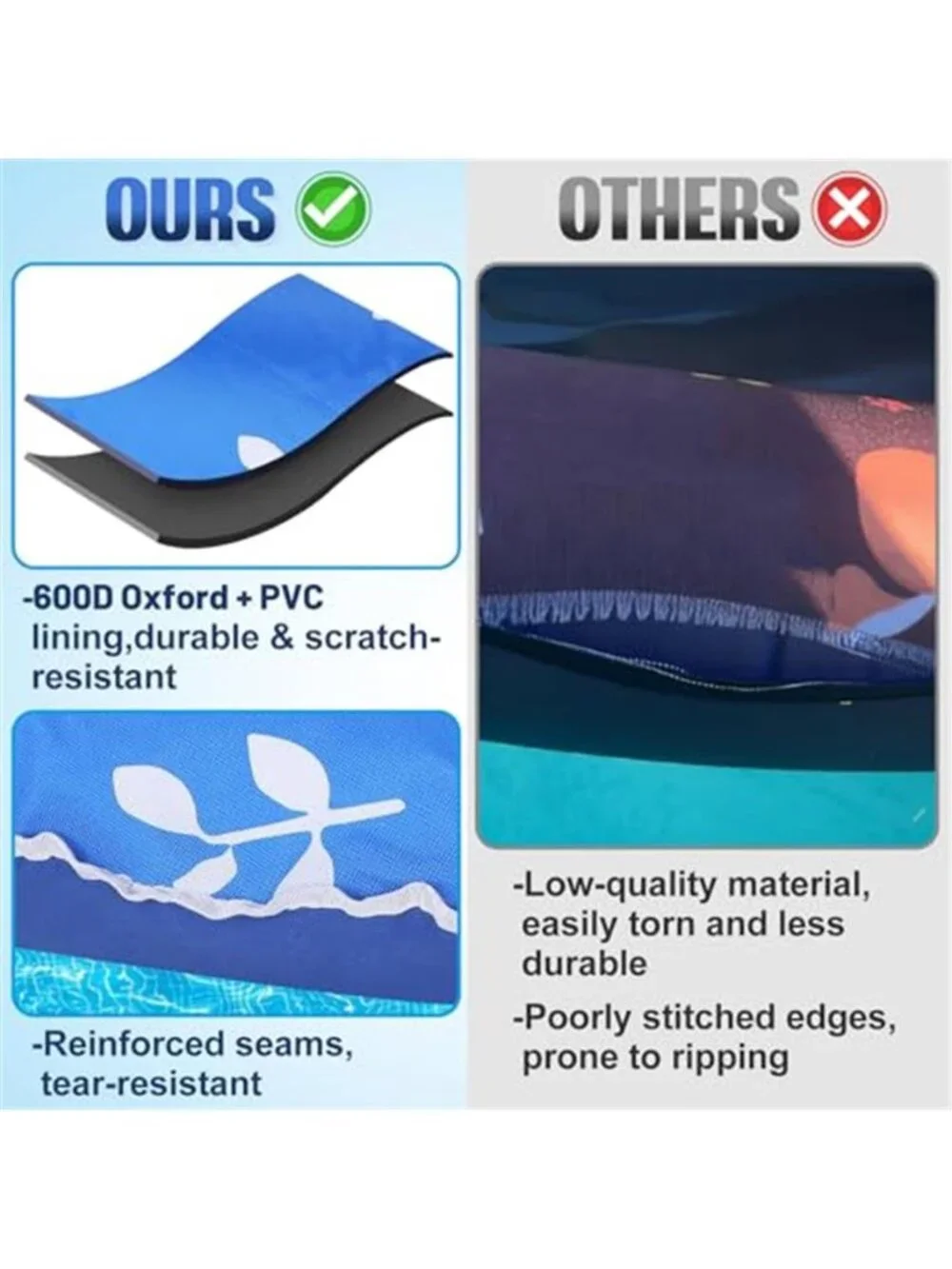 Dog Pool Float Inflatable Pet Float Raft Small Dog Waterproof Oxford Fabric